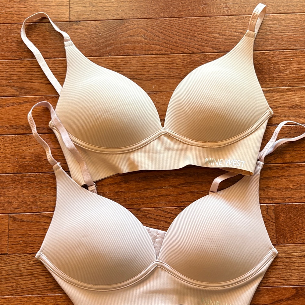 2 Nine West Cream Bras